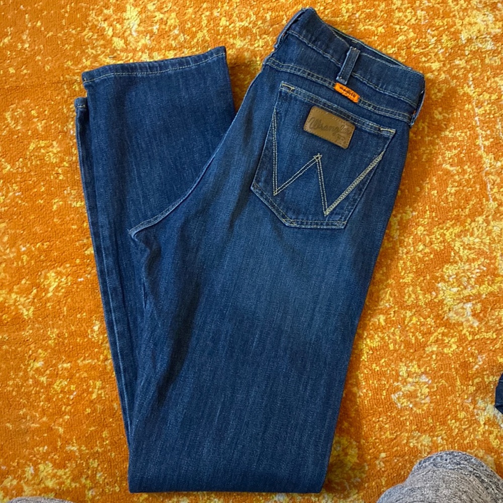 Men’s Wrangler Retro Flame Resistant Slim Straight Eagle Jeans 34x34